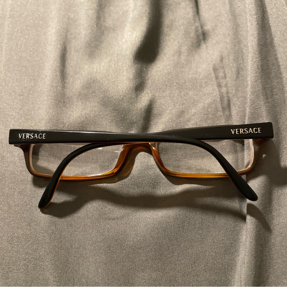 Versace Brown Amber Rectangular Eyeglasses Mod 30… - image 2